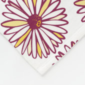 P.E.O.マーガレットデイジーオールオーバープリント フリースブランケット (角)