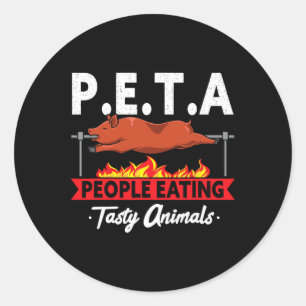 P.e.t.a.人々の食べおいしい動物Bbq Grill Smo ラウンドシール