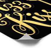 P Fizz Kiss Funny New Years Eve Wine Champagne  ポスター (角)