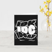 P Graffiti Idk I Idgaf Funny Sarcasm Quote  カード (黄色い花)