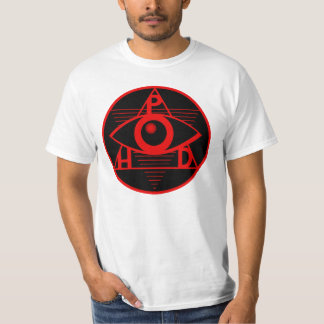 P.H.D. 白いワイシャツのロゴ Tシャツ
