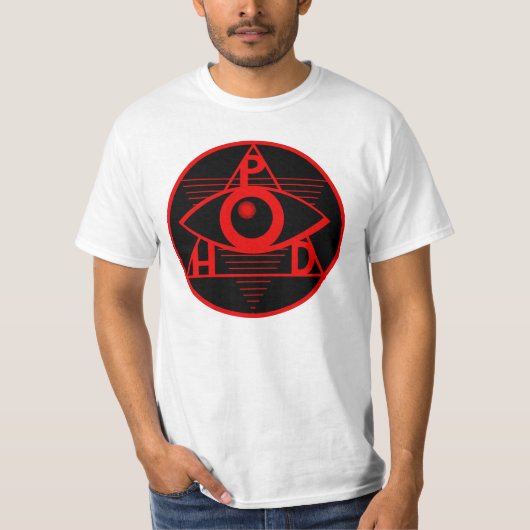 P.H.D. 白いワイシャツのロゴ Tシャツ (正面)