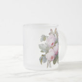 P.J. Redouteブルボンのばら色の花束 フロストグラスマグカップ (正面右)