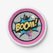 P.J. Tuttles Supergirl、紙プレート7" - AfroPuff ペーパープレート (正面)