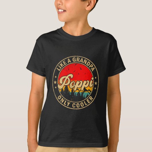 P Like A Grandpa Only Cooler Retro For Papa Grandp Tシャツ (正面)
