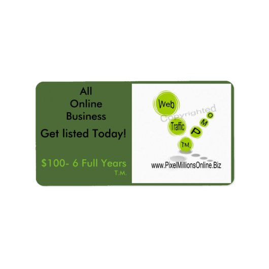 P.M.O.のラ広告ベル ラベル (正面)