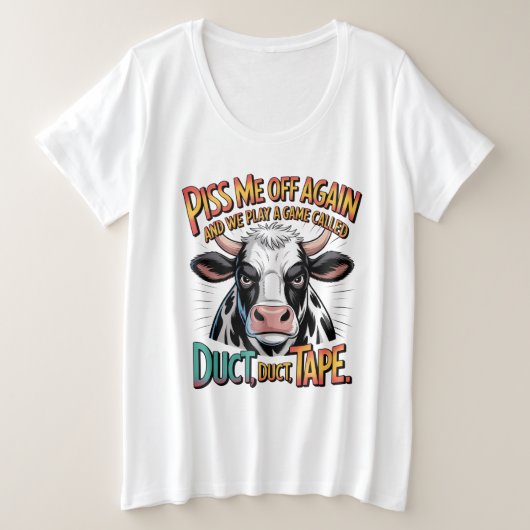 P Me Off Again, We Play The Game, ダクトテープ  プラスサイズTシャツ (デザイン正面)