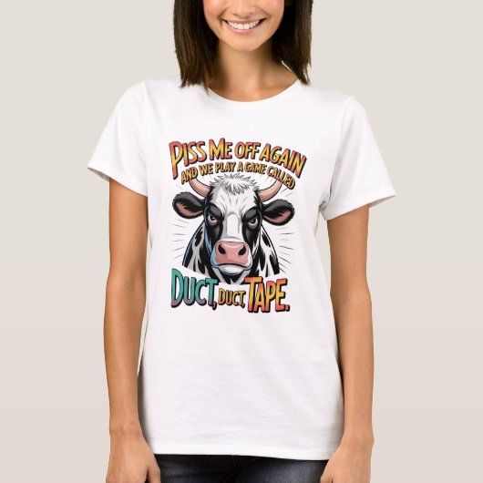 P Me Off Again, We Play The Game, ダクトテープ Tシャツ (正面)