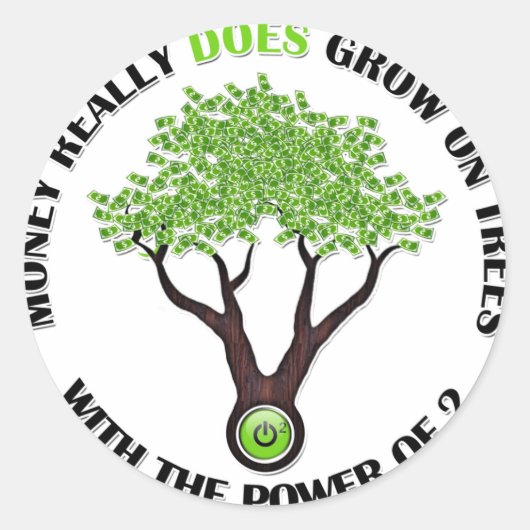 P of 2マネーツリーステッカー ラウンドシール (正面)