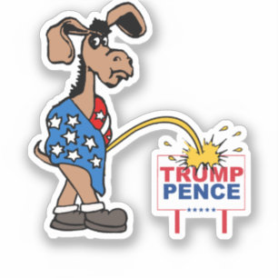 P ON TRUMP PENCE --アンチ – トランプデザイン- - Politica シール