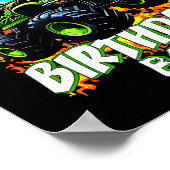 P P Of The Birthday Boy Monster Truck Birthday Kid ポスター (角)