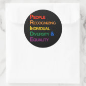 P-R-I-D-E:多様性を認識する人々 ラウンドシール (バッグ)