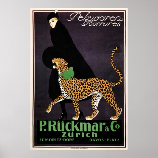 P Ruckmar & Co. 1910女性服ファッション店 ポスター (正面)