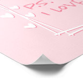P.S. I Love You Valentine's Day Wall Art Sign ポスター (角)
