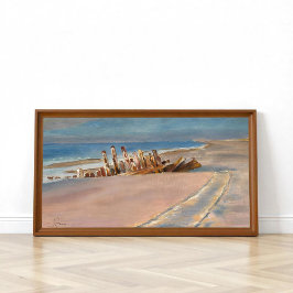 P.S. Kroyer ArtのSkagen Nordstrandの難破船 ポスター