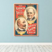 P.T.バーナムとJ.A.ベイリーのポートレート キャンバスプリント (インサイチュ (ウッドフロア))