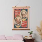 P.T.バーナムとJ.A.ベイリーのポートレート 吊り下げ型タペストリー (寝室)