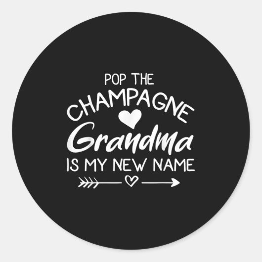 P The Champagne Grandma Is My New Name  ラウンドシール (正面)