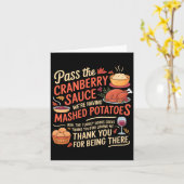 P The Cranberry Sauce Funny Thanksgiving Long Slee カード (黄色い花)