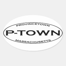 P-TOWN – マサチューセッツ州の州都 楕円形シール