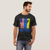P Uck F Utinウクライナ国旗American Flag Support Uk Tシャツ (正面フル)