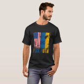 P Uck F Utin Ukraine国旗Uサポート Tシャツ (正面フル)
