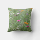 © P Wherrellのかわいらしい野生花草原分野 クッション (裏面)