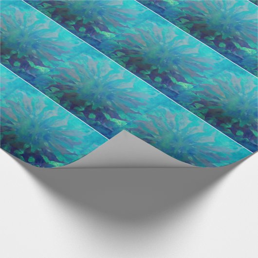 © P Wherrellのイルカの円のデジタル絵画 ラッピングペーパー (角)