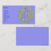 © P Wherrellのスタイリッシュで粋な印象派の孔雀 名刺 (正面/裏面)