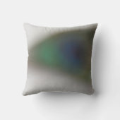 © P Wherrellの同世代の人の抽象芸術の孔雀の顔 クッション (裏面)