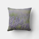 © P Wherrellの美しい写真の紫色のラベンダー分野 クッション (裏面)