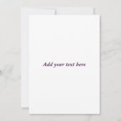 © P Wherrellバタフコンテンポラリーライオンブッドレイア 招待状 (裏面)