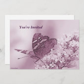 © P Wherrellバタフコンテンポラリーライオンブッドレイア 招待状 (正面/裏面)