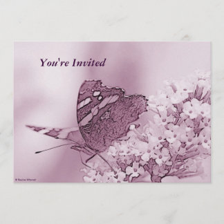 © P Wherrellバタフコンテンポラリーライオンブッドレイア 招待状