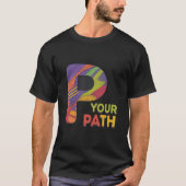 P Your Pathデザインメンズ Tシャツ (正面)