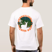 PAのシカのハンターのTシャツ Tシャツ (裏面)