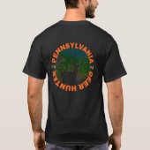 PAのシカのハンターのTシャツ Tシャツ (裏面)