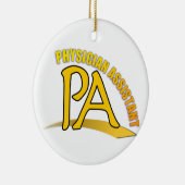 PAのロゴの医者の補助クリスマスのオーナメント2 セラミックオーナメント (右)