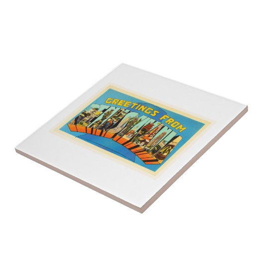 PAのヴィンテージ旅行記念品ペンシルバニア州 タイル (側面)