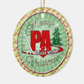 PAの医者の補助メリークリスマス セラミックオーナメント (左)