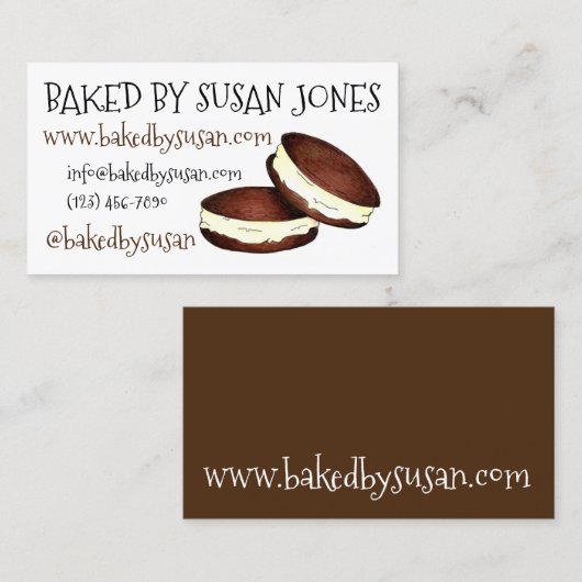 PAオランダウーピーパイパイベーキングバイ焼いたデザート 名刺 (正面/裏面)