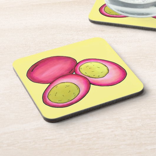 PAオランダ食品漬け懸命ゆで赤ビート卵 コースター (左側)