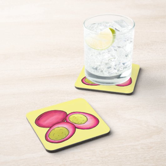 PAオランダ食品漬け懸命ゆで赤ビート卵 コースター (右側)