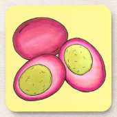 PAオランダ食品漬け懸命ゆで赤ビート卵 コースター (正面)