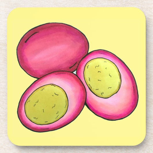 PAオランダ食品漬け懸命ゆで赤ビート卵 コースター (正面)