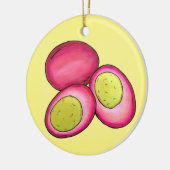 PAオランダ食品漬け懸命ゆで赤ビート卵 セラミックオーナメント (左)