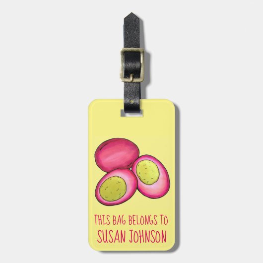 PAオランダ食品漬け懸命ゆで赤ビート卵 ラゲッジタグ (正面縦)