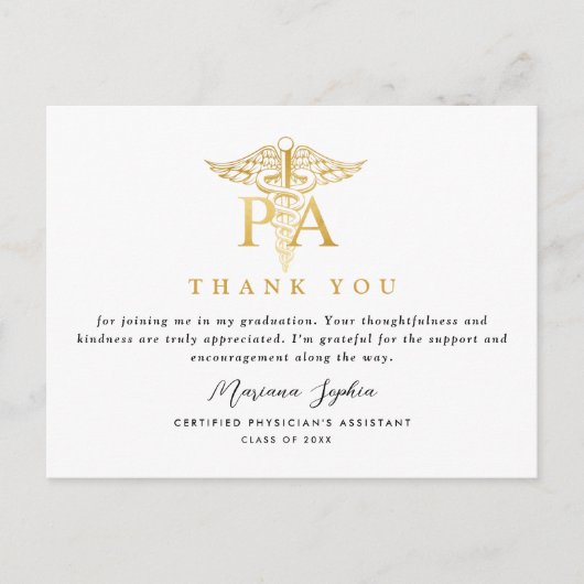 PAカドゥセウス卒業ありがとう ポストカード (正面)