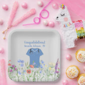 PAパーソナライズされた医師アシスタントの青いスクラブ ペーパープレート (パーティー)