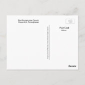 PAポストカードファースト長老教会ホーンズデール ポストカード (裏面)